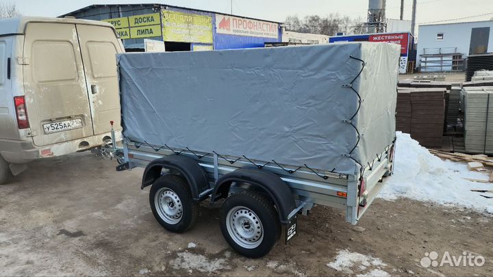 Прицеп двухосный мзса, кузов 2,45х1,25м