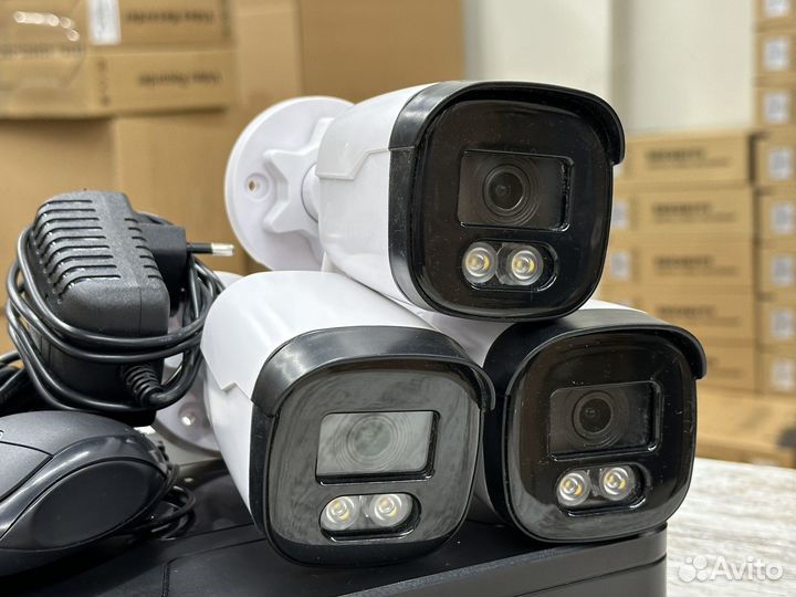 Комплект видеонаблюдения 3 камеры