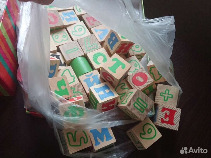 Кубики, детское лото деревянные