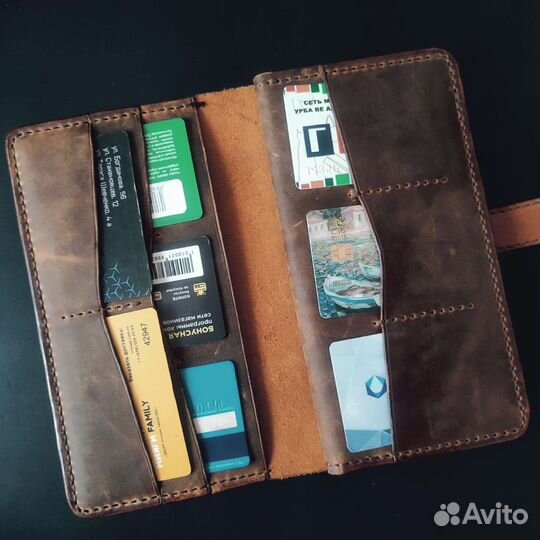 Кошелёк женский из натуральной кожи ручной работы