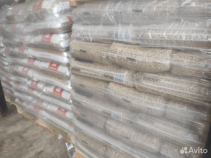 Пеллеты в мешках