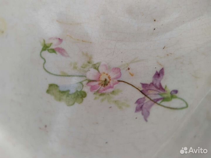 Салатница 19 век, Кузнецовский фарфор, с клеймом