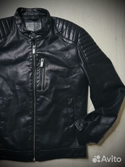 Мотокуртка кожаная
