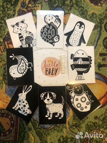 Развивающие карточки для новорожденных