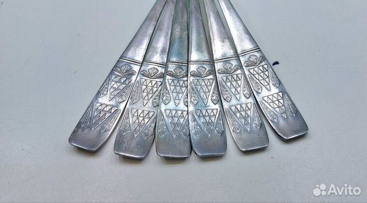 П.9709 Ложки в футляре 6шт Нержавейка