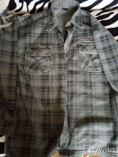 Теплая рубашка мужская