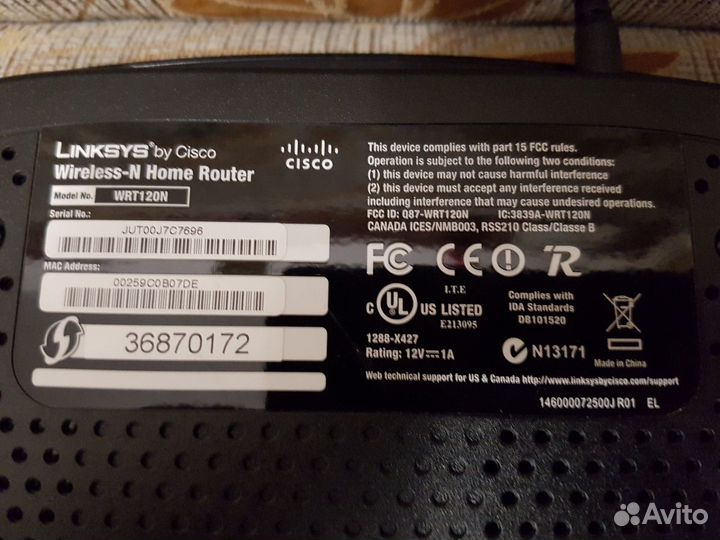Роутер для дома и офиса WiFi Cisco WRT 120N