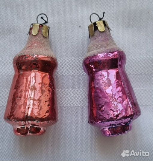 Елочные игрушки СССР. Колокольчики. 2 шт. лотом