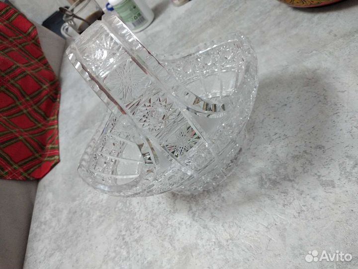 Хрустальная ваза,Богемия,1970- 1979гг