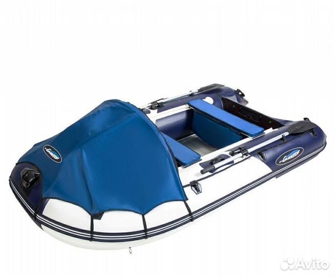 Надувная лодка gladiator D370AL синий/белый