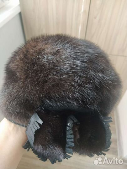 Шапка норковая натуральный мех