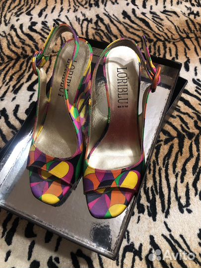 Босоножки37 1/2 lloriblu текстиль мультицвет