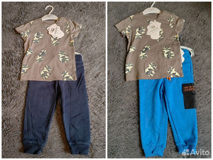 Брючки с начесом толстовка мальчику 86 пакетом