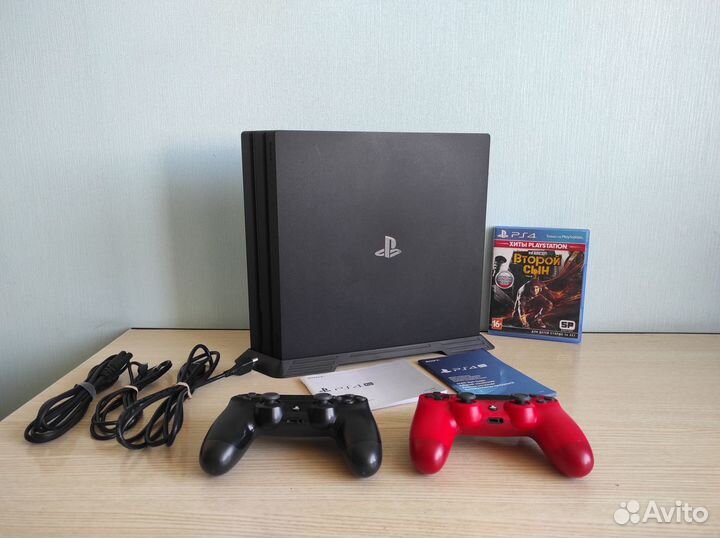 Sony playstation 4 pro 1tb 3я ревизия,2 геймпада