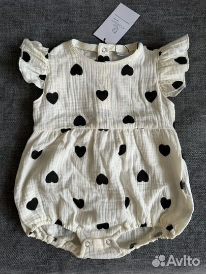 Муслиновый боди 74-80