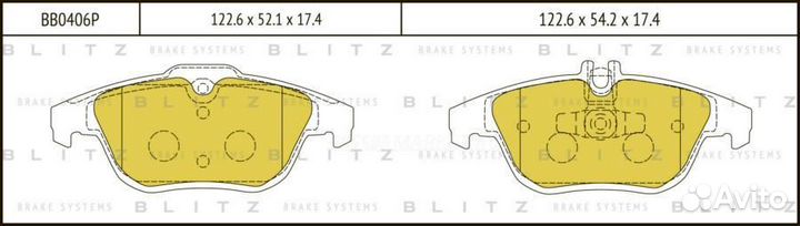 Blitz BB0406P Колодки тормозные дисковые перед