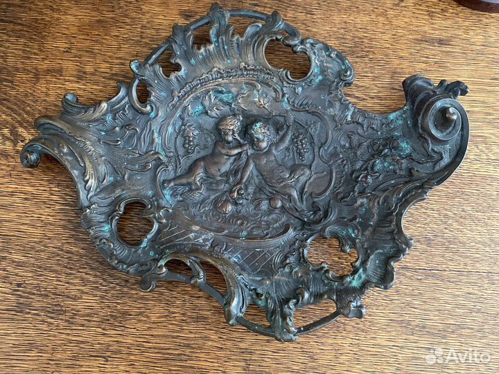 Бронзовое блюдо. Тарелка. хix век. Италия