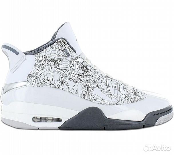 Кроссовки nike air jordan dub zero white/cool grey