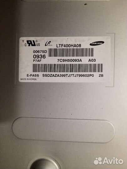 Телевизор Samsung le40b530p7w на запчасти