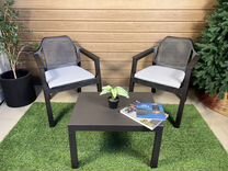 Комплект садовой мебели 2 кресла и столик