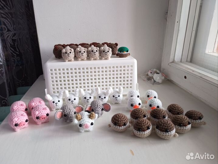 Брелок вязаный своими руками животные