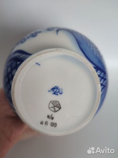 Ваза фарфоровая, Лфз, Городецкий, СССР, винтаж