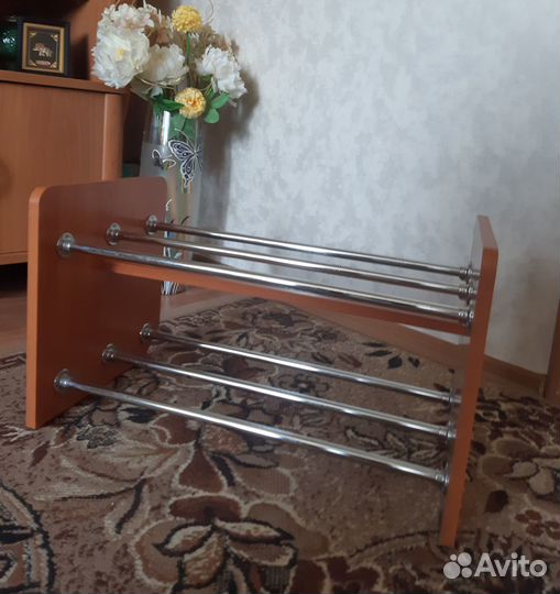 Полка для обуви деревянная