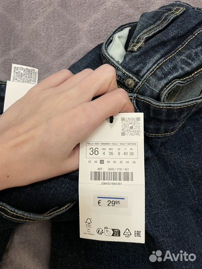 Джинсы zara 36 новые