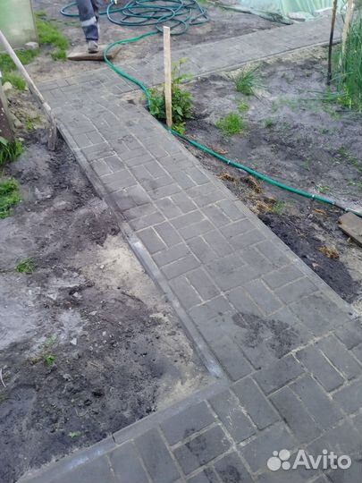 Укладка брусчатки, тротуарной плитки