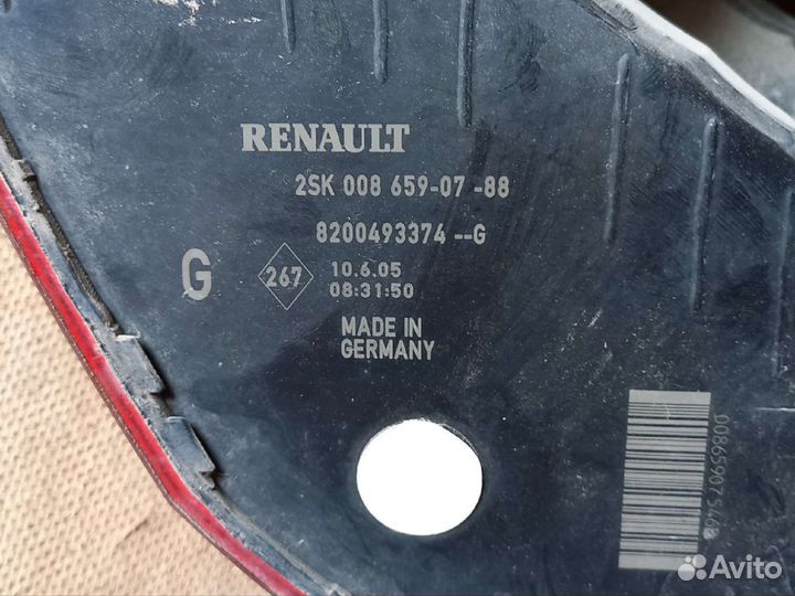 Задний фонарь Renault Scenic 2-ое поколение