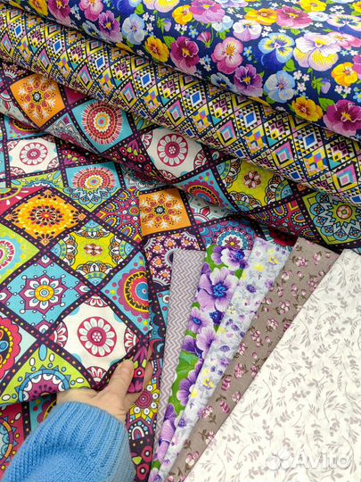 Ткань хлопок мелкий рисунок Пэчворк лоскут шитье