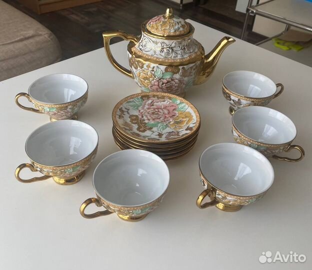 Чайный сервиз 6 предметов+чайник