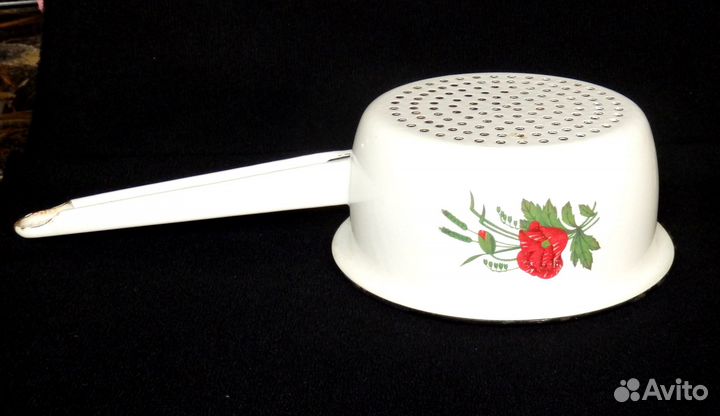 Дуршлаг винтажный эмалированный СССР