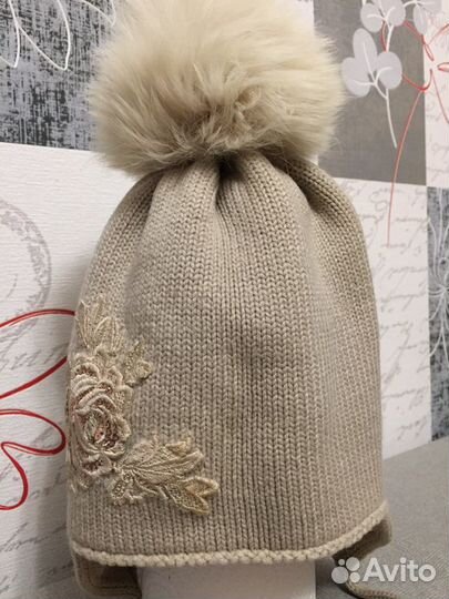 Шапка зимняя для девочки 52/54
