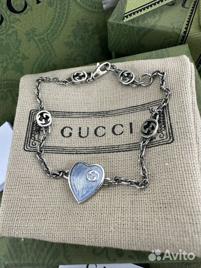 Браслет Gucci Гучи серебро