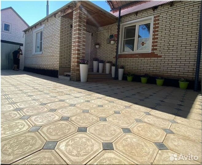 Тотуарная плитка каменный цветок