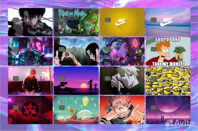 Наклейки на пластиковые карты