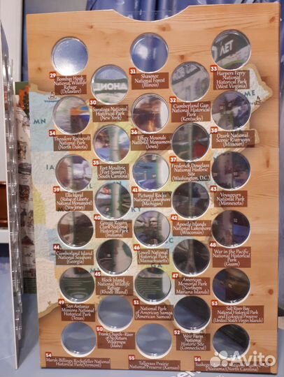 Капсульные альбомы для монет США парки штаты и др