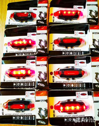 Фонари для Велосипеда Задние Красные Передние Бел