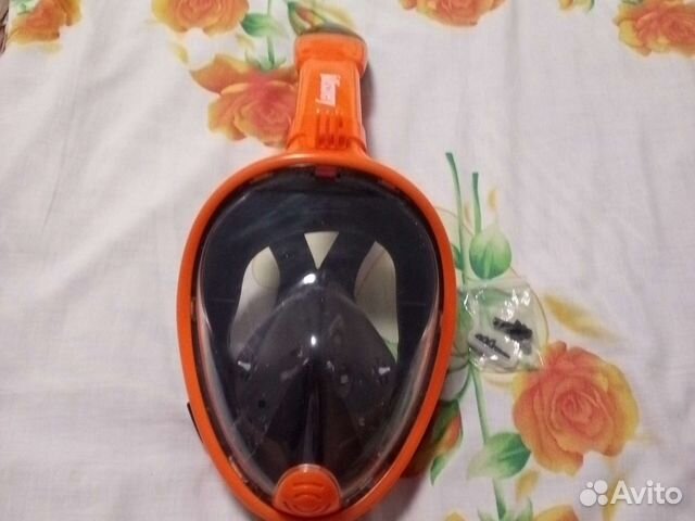 Маска для плавания для всего лица,с трубкой