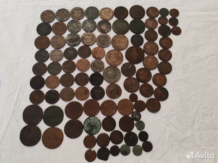 Отличные медные монеты от.Петра I до.Николая II