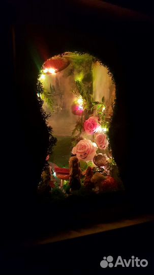 Вкладка на книжную полку Алиса в стране.Booknook