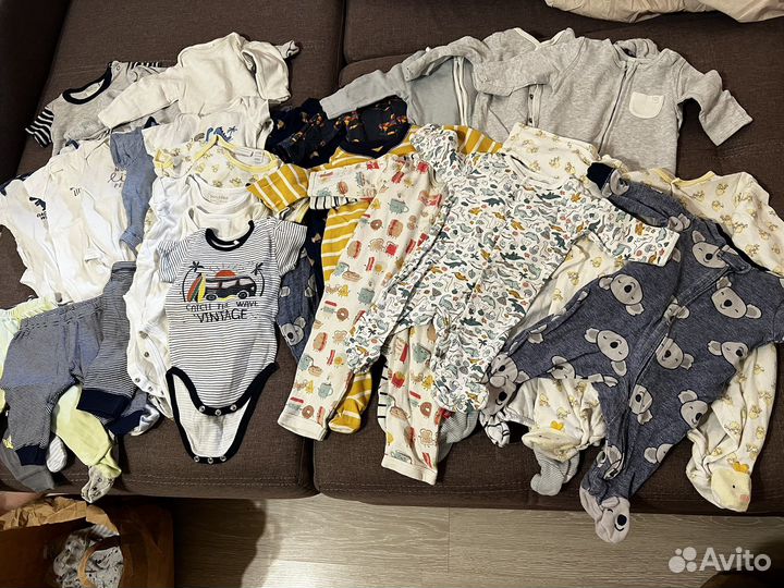 Вещи на мальчика 0-6 мес