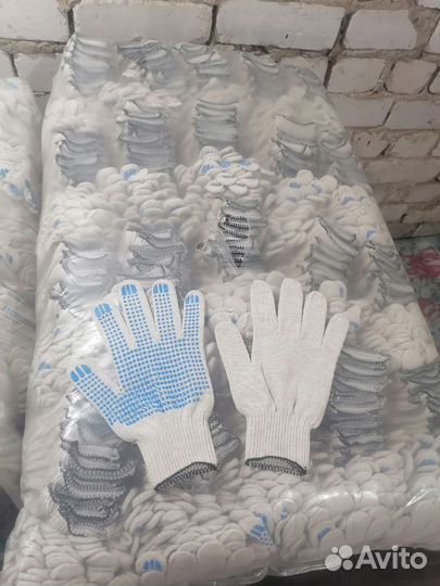 Перчатки рабочие 6 нитка с пвх 200 пар