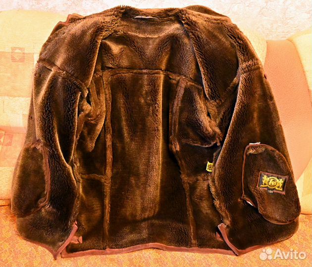 Дубленка мужская кожаная из искусственного меха