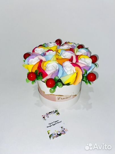 Букет из мыльных роз