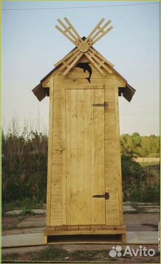Дачный туалет деревянный QHR