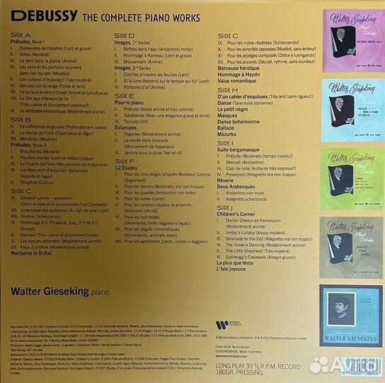 Walter Gieseking– Debussy:The Complete Piano Works