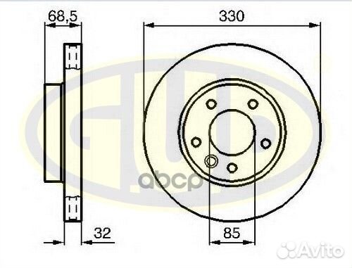 Диск тормозной volkswagen touareg 03/porche CA