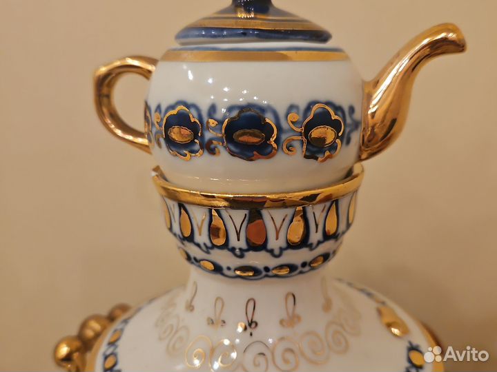 Самовар, сахарница Гжель СССР